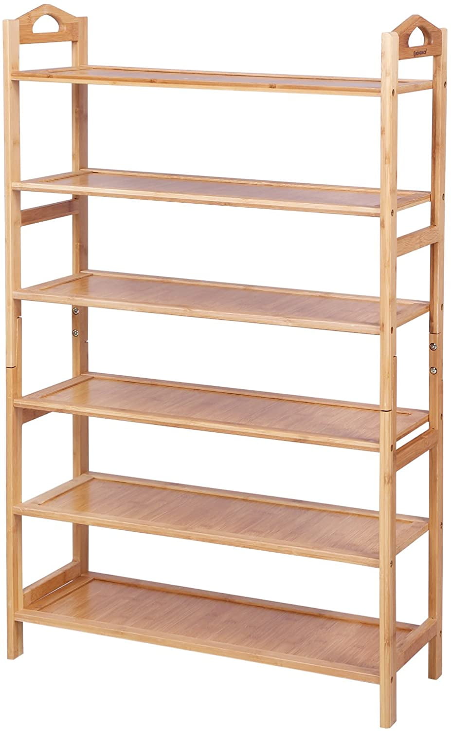 3 tier stackable bamboo shoe rack on The Power Wear 6 Tier Free Standing Shoe Rack Bamboo Brown Walmart Com Walmart Com