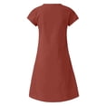 thumbnail image 6 of Tshirt Dress Women Summer Plus Size Short Sleeve V Neck Lightweight Casual Mini Dresses T Shirt Dresses for Women, 6 of 8