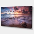 thumbnail image 2 of Beautiful Sea Waves At Sunset - Beach Photo Canvas Print, 2 of 3