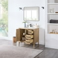 thumbnail image 4 of Laurel 36" Wood Vanity in Weathered Fir Calacatta White Quartz Top with Mirror, 4 of 13