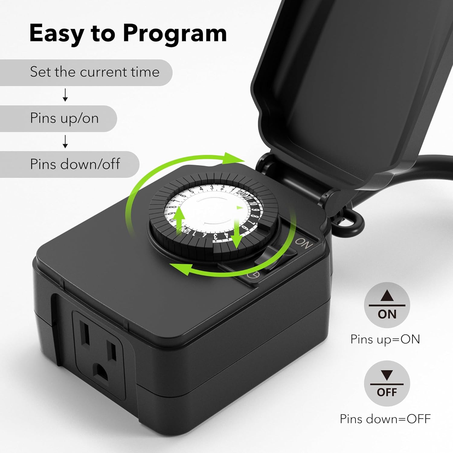 BN-LINK 24 Hour Mechanical Outdoor Light Timer photo 6