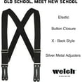 thumbnail image 3 of Size one size Men's Big & Tall Elastic Button End Work Suspenders, 3 of 8