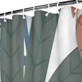 thumbnail image 3 of Blue Boho Plant Pattern Shower Curtain 84"x72" ,Bathroom Decorative Shower Curtains Set with 12 Hooks,Modern Waterproof Washable Shower Curtain, 3 of 6