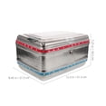 thumbnail image 2 of HONITANO Motorcycle Stainless Steel Top Box Case Silver with Large Storage and Secure Lock for Luggage, 2 of 8