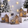 thumbnail image 1 of Christmas Luminous Cabin Christmas Wooden House Glittery LED Light Home Decoration Fairy Night Lamp Kids Gift New YearBUnited States He Qiyong unisex, 1 of 1