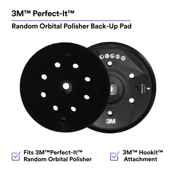 3M Perfect-It Random Orbital Polisher Back-up Pad 34129, 6 in (150 mm)