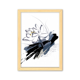 thumbnail image 1 of Planta de flor de flor de loto de tinta Cuadro de madera decorativa marco de casa A4, 1 of 3
