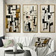thumbnail image 1 of Designart "Urban Groove Garden Abstract Geometrics V" Modern Geometric Framed Wall Art Set Of 3 - Black Abstract Frame Gallery Set For Office Decor, 1 of 6