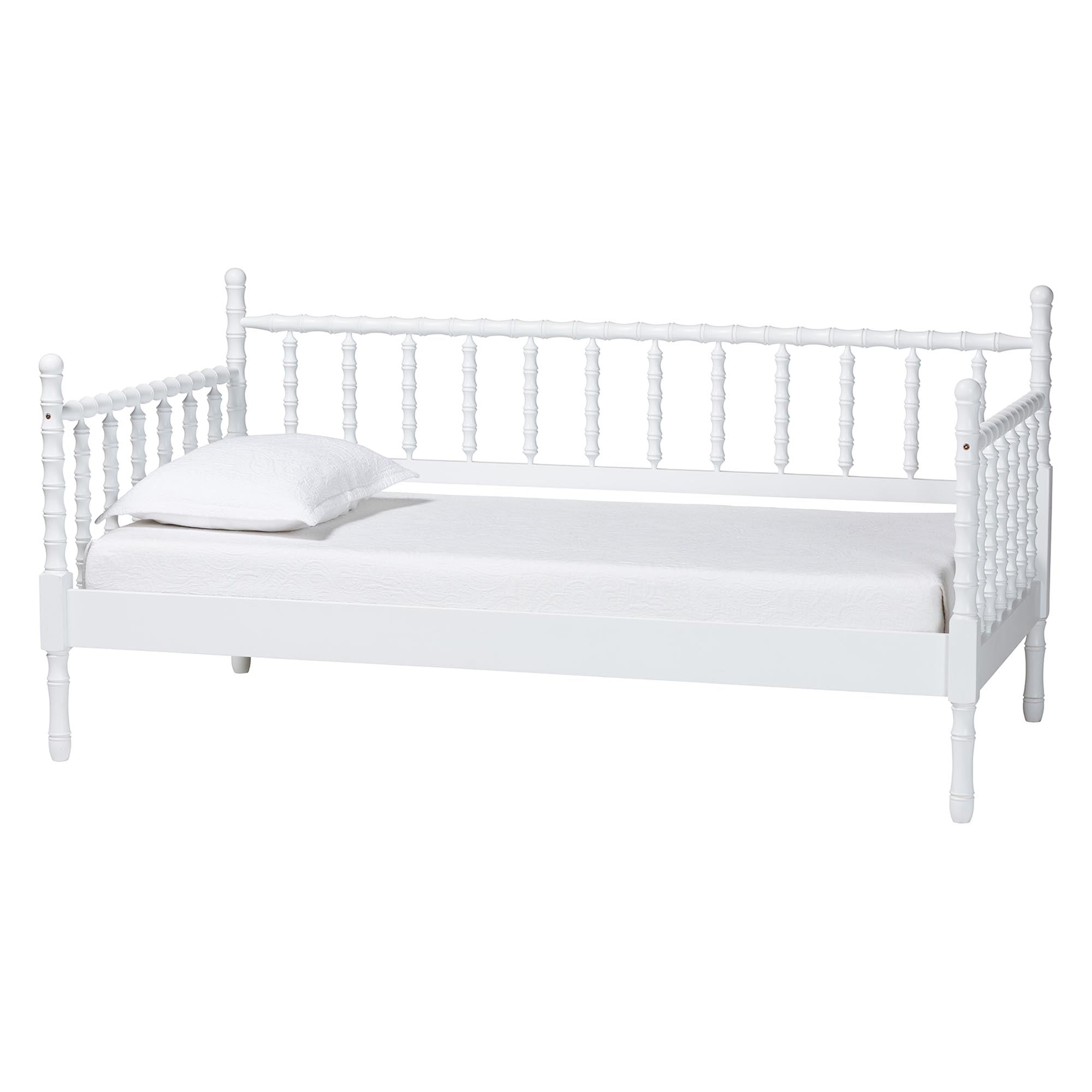 Baxton Studio Laurent Mid-Century Daybed, Twin, White