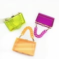 thumbnail image 5 of Bolso bandolera de un solo hombro, bolso cuadrado pequeño con cadena portátil, bolso acrílico transparente para mujerAmarillo transparente, 5 of 5