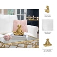 thumbnail image 5 of Seated Dog Figurine Sculpture for Home and Bathroom Decor - Meditation Statue for Office and Room - Glam Ornament Display for Living Room, Shelf and Coffee Table Decor - 7", Gold, 5 of 12