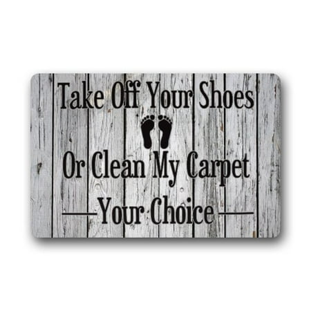 Winhome Take Off Your Shoes Or Clean My Carpet Your Choice Doormat Floor Mats Rugs Outdoors Indoor Doormat Size 23 6x15 7 Inches