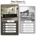 thumbnail image 6 of Classic Outdoor Swing Bed, Twin Size Acacia Wood and Rattan Porch Swing with Hanging Ropes, Patio Swing Frame for Backyard Poolside Garden, Black, 6 of 9