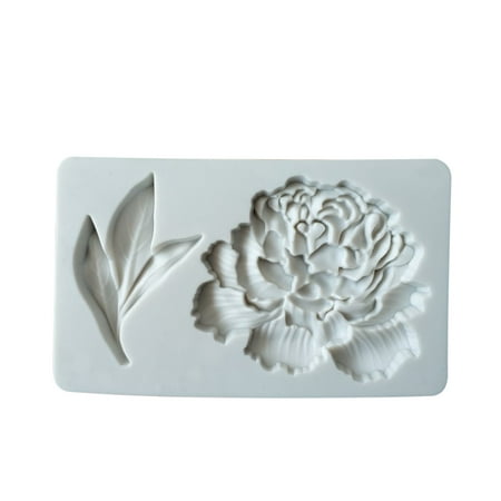 

3D Three-dimensional Peony Flower And Leaf Baking Silicone Fondant DIY Cake Mold