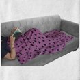 thumbnail image 6 of Hot Pink Soft Flannel Fleece Blanket, Valentine's Day Inspired Black Mini Hearts on Fuchsia Backdrop Abstract Design, Cozy Plush for Indoor and Outdoor Use, 60" x 80", Fuchsia Black, by Ambesonne, 6 of 6