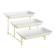 thumbnail image 4 of Cupcake Tier Stand Serving Tray Food Platter with Elegant White Melamine Plates for Kitchen Countertop Displays, 4 of 9