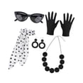 thumbnail image 2 of Accesorios de vestuario de los años 50 Fernando para mujeres Juego de 5 piezas en color negro, 2 of 8