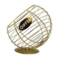 thumbnail image 4 of Cesta de almacenamiento decorativa de hierro forjado para cápsulas de café, organizador de tazas de café Oro 20cmx20cm, 4 of 9