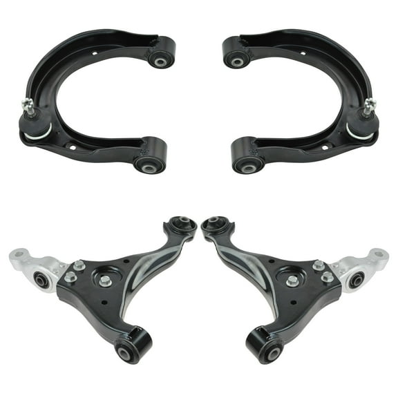 TRQ 4pc Front Upper & Lower Control Arm Kit LH RH Sides for 06-10 Hyundai Sonata PSA65999