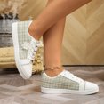 thumbnail image 4 of HEWUQI Tennis Shoes Womens Wide Round Toe Leather Knitted Slip on Elegant Walking Sneakers Cute Tennis Non Slip Work Footwear Green Size 9, 4 of 7