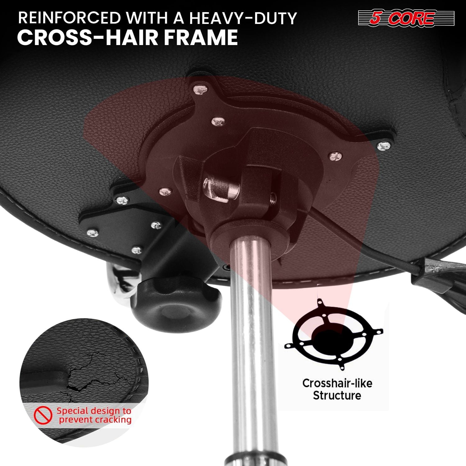 Drum Throne with Backrest, 4" Padded Stool with Airlift Adjustment 19"-25", 441Lb Capacity Heavy-Duty Drum Stool for Drummers, Double-Braced Steel Base