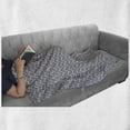 thumbnail image 5 of Victorian Soft Flannel Fleece Throw Blanket, Monochromatic Pattern with Geometric Floral Motifs Repetition, Cozy Plush for Indoor and Outdoor Use, 50" x 70", Eggshell Violet Blue, by Ambesonne, 5 of 5