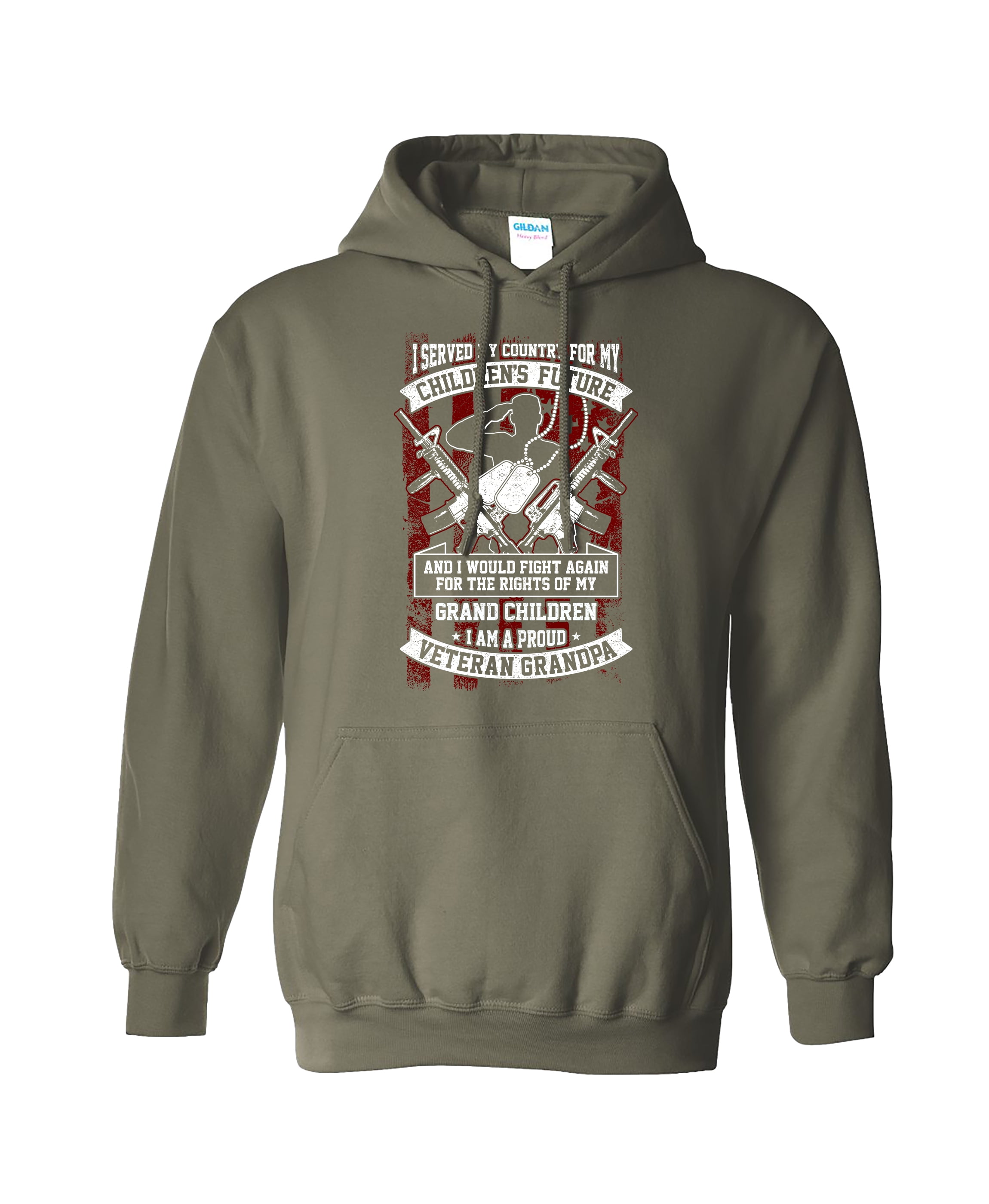 I Served My Country Veteran Grandpa Hooded Sweatshirt - Bild 20 von 33