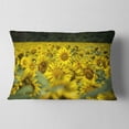 thumbnail image 2 of Designart Bright Yellow Sunflowers Field - Floral Throw Pillow - 12x20, 2 of 5