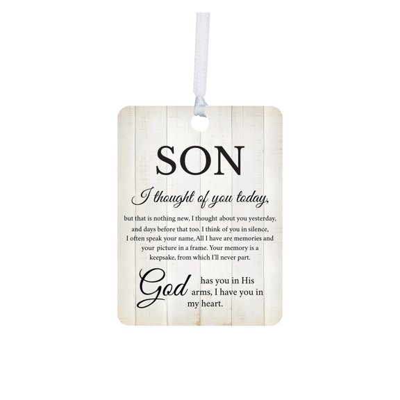 LifeSong Milestones Vertical Memorial Ornaments Christmas Decorations for Tree - Son I Thought of You