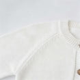 thumbnail image 5 of Sentuca Girls Cardigan Sweater, Long Sleeve Button Down Crewneck Sweater Kids Solid Embroidery Coat Size 9-10Y White, 5 of 7