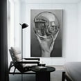 thumbnail image 3 of Art Posters MC Escher-Hand with Reflecting Sphere Black And White Posters Print Photo Art Painting Canvas Poster Home Decorative Bedroom Modern Decor Posters Gifts 12x18inch(30x45cm), 3 of 6