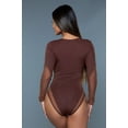 thumbnail image 2 of BeWicked  Malibu Zip Up Swimsuit, Brown - Extra Large, 2 of 3