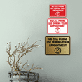 thumbnail image 3 of Signs ByLITA Classic Framed No Cell Phone Use During Your Appointment Wall or Door Sign | Easy Installation | Warning Business Signage (Brushed Silver) - Large, 3 of 8