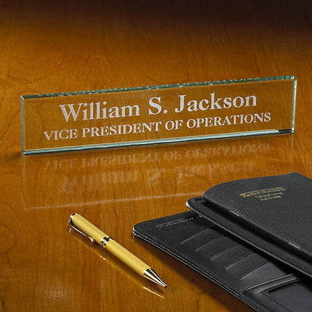 Personalized Executive Glass Nameplate