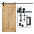 thumbnail image 1 of Heavy Duty Sturdy Sliding Barn Door Hardware Kit, Double Rail,Wood Door Barn System,Hanging Rail Sliding Door Hardware Accessories ,Sturdy and Durable, 1 of 6