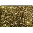 thumbnail image 4 of Dreamtimes Gold Bling Sequin Non-Slip Area Rug Magic Shiny Floor Carpet Comfort Floor Mats Decor for Indoor Front Porch,Living Room, Bedroom,Kitchen, 36"x24", 4 of 5