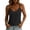 Black-Tank, variant on Camisole for Women 3x V-Neck Camisole for Women, Spaghetti Strap Texture Sleeveless Tanks, Summer Hem Split Casual Cami Tops Navy L
