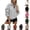 Gray, variant on Womens Sweatshirts Half Zip Casual Fleece Hoodies Fall Trendy Long Sleeve Oversized Pullover Tops Y2k Fall Winter Outfits White L