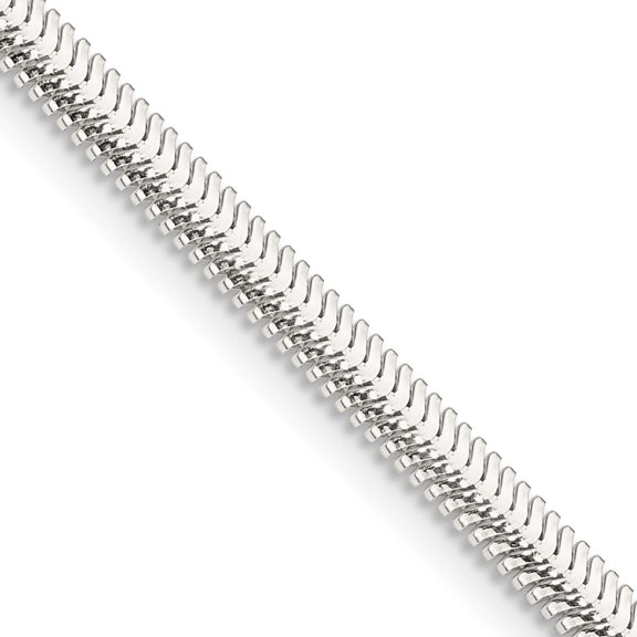 Sterling Silver 3.3mm Flat Oval Snake Chain (24 X 3.3) Made In Italy qfs22-24
