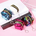 thumbnail image 4 of LIFKOME 4pcs Colorful Reversible Sequin Coin Purse Mini Zipper Handbags For Stylish Change Coin Bags And Present, 4 of 8