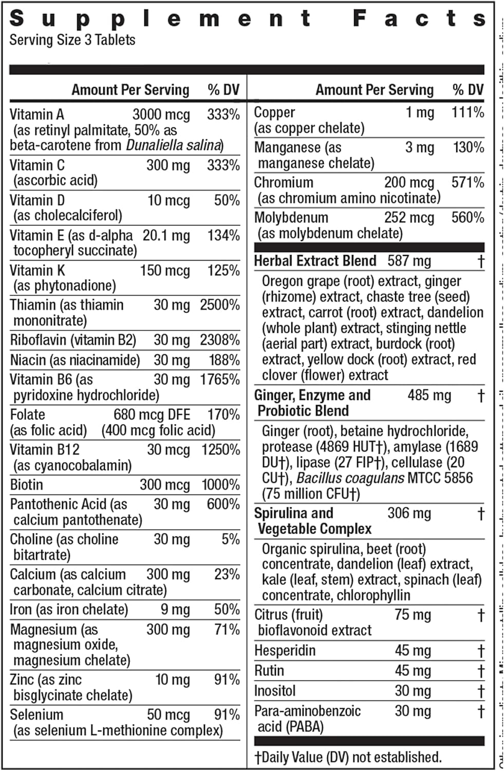Multivitamin for Teens | Fruit Punch Flavor | 90 Tablets | by Rainbow Light