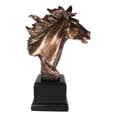 thumbnail image 3 of Western Wildlife Running Horse Stallion Head Bust Figurine With Trophy Base, 3 of 5