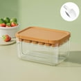 thumbnail image 4 of Hvmvliv Ice Molds 22-Compartments Square-Shape Food Grade Silicone Ice Cubes Tray with Lid and Bin Reusable Ice Blocks Making Trays Come with Ice Shovel Leak Proof Freezer Ice Home Use Brown, 4 of 6
