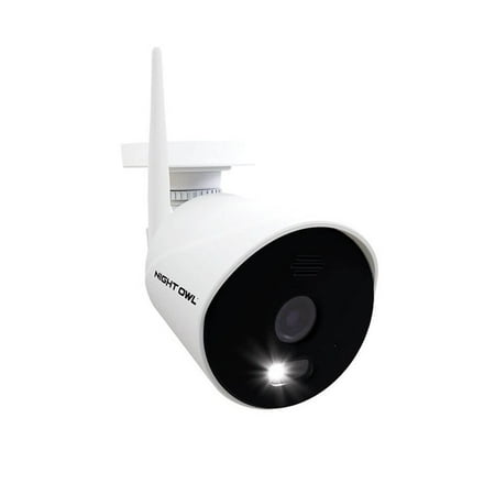 UPC: 0816522023034 | Night Owl Plug In Wireless 1080p Spotlight Camera with 2-Way Audio and Audio Alerts and Siren – 1 Pack – White