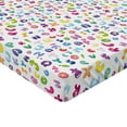 thumbnail image 2 of Ambesonne ABC Fitted Sheet 2 Pcs Set, Bubble Letters Doodle Fun, King, Multicolor, 2 of 3