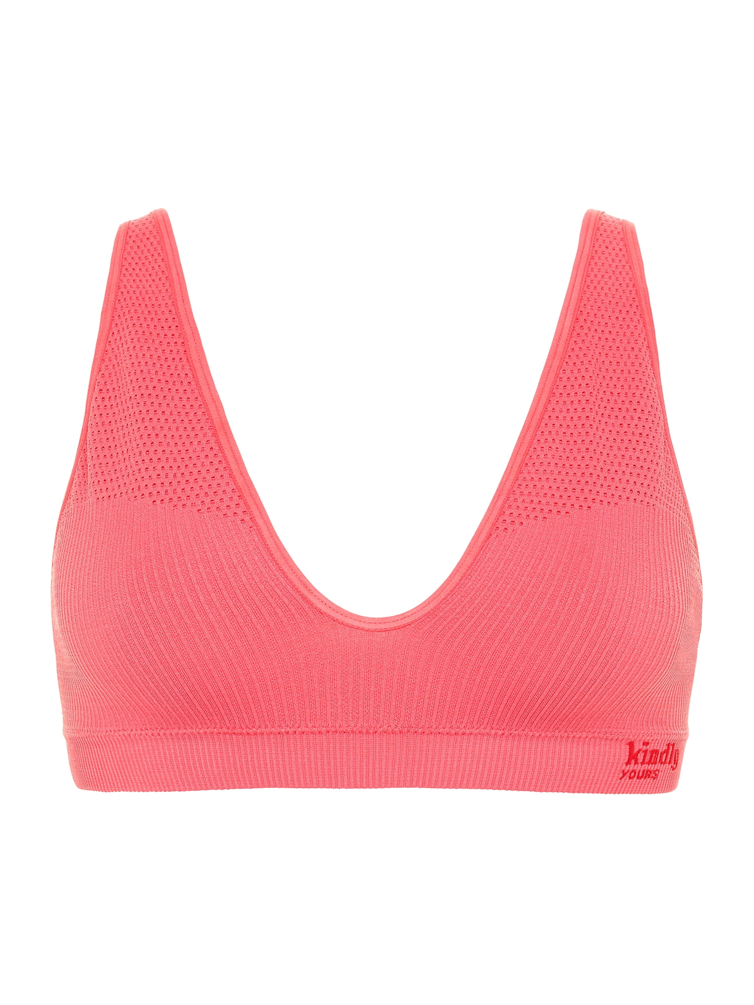 Kindly Yours Women’s Wire-Free Seamless Plunge Bralette, Sizes S-XXXL