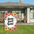 thumbnail image 3 of JOOCAR Linen Garden Flag with Floral Design - Home Sweet Home - for Spring Summer Home Outdoor Garden Yard Door Decor 12x18 inch, 3 of 5