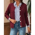 thumbnail image 4 of Coglid Textured Knit Cardigans for Womens with Button-Down Front Classic Design Fall Winter Sweaters for Womens Solid Color Cardignas for Ladies, 4 of 6