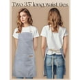 thumbnail image 4 of Cardkiss 2 Pack Kitchen Cooking Aprons, Soft Aprons for Women Men with 2 Pockets Chef Apron with Adjustable Neck Strap and Long Tie, 4 of 7
