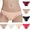 Pink, variant on PUMISAS Mid Waist Underpants For Women Panty Stretch Panties Solid Color Lace Briefs Comfortable Breathable Underpants